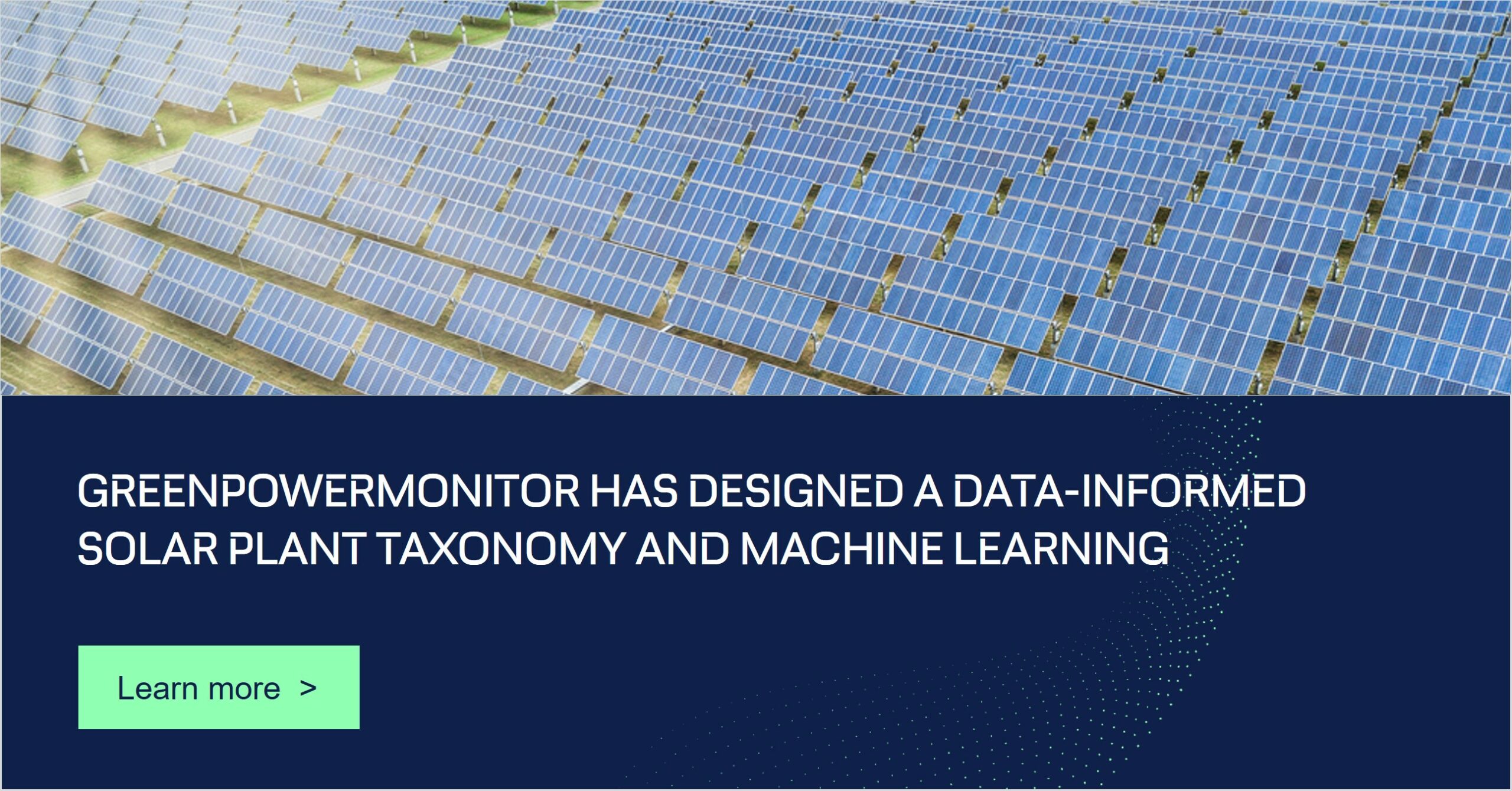 GreenPowerMonitor has designed a data-informed solar plant Taxonomy and Machine Learning